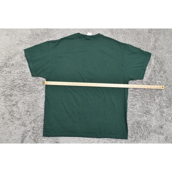 Jerzees Men's 2XL Green Cotton Blend T-Shirt Preowned 2000's Marines Shirt - Picture 4 of 8